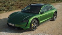 The new Porsche Taycan Turbo S Cross Turismo Design in Green