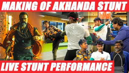 Balayya Fight பண்ணும்போது டூப் போடாம Fight பண்ணுவாரு - Stun Shiva _ Akhanda _ Live STUNT SEQUENCE
