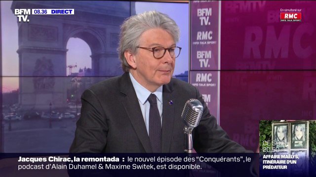 Thierry Breton sur la 5ème vague: Cette vague va maintenant commencer à régresser [...] mais on aura évidemment d'autres variants