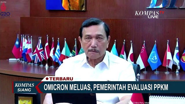 Konferensi Pers Evaluasi PPKM, Luhut Binsar: Pemerintah Gunakan Asesmen Level untuk Pengetatan