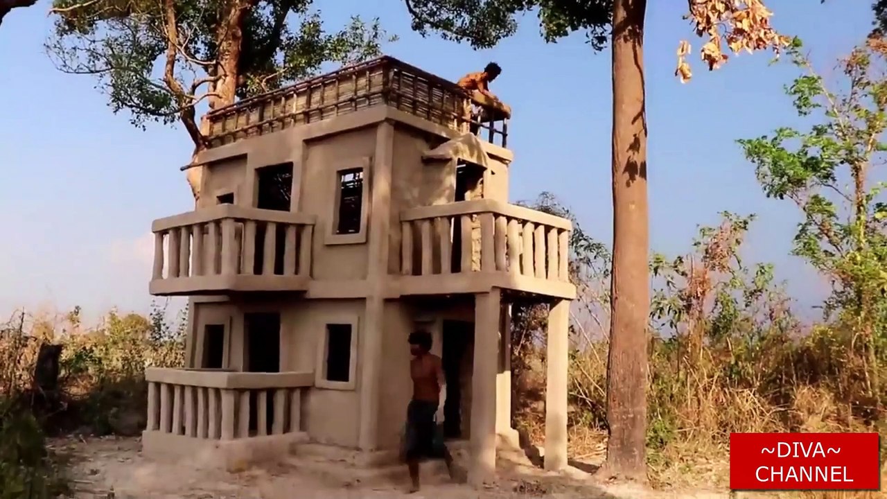 Build a Waterslide Park, Underground Swimming Pool, and Swimming Pool House Design 3 Floors Up