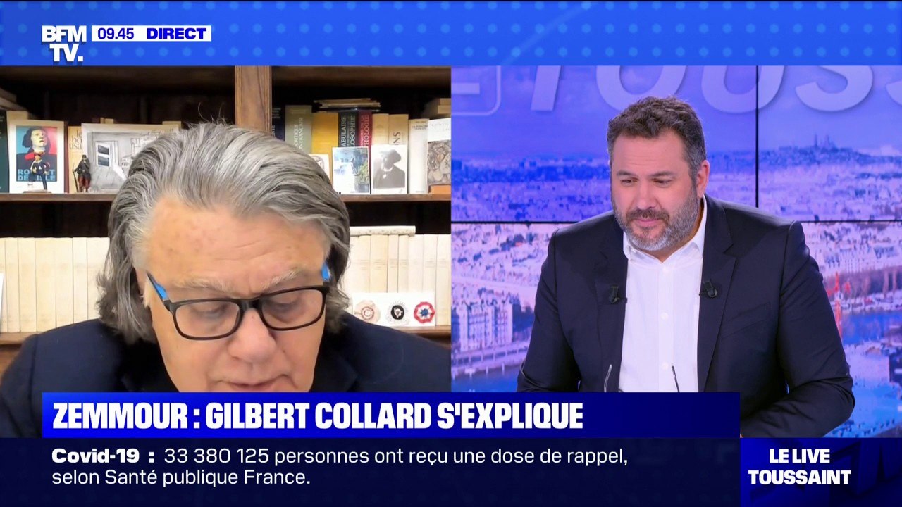 Gilbert Collard: "Je n'ai pas l'impression qu'en rejoignant les idées d'Eric Zemmour, je trahis les idées du Rassemblement National"