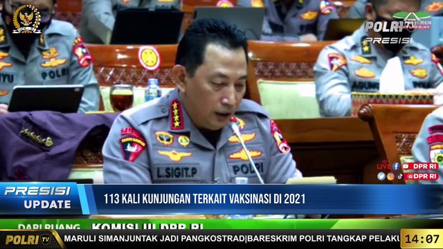 PRESISI Update : Komisi III DPR RI Rapat Kerja dengan Kepala Kepolisian Negara RI, terkait penjelasan Kinerja 2021 dan Program Prioritas Polri Tahun 2022
