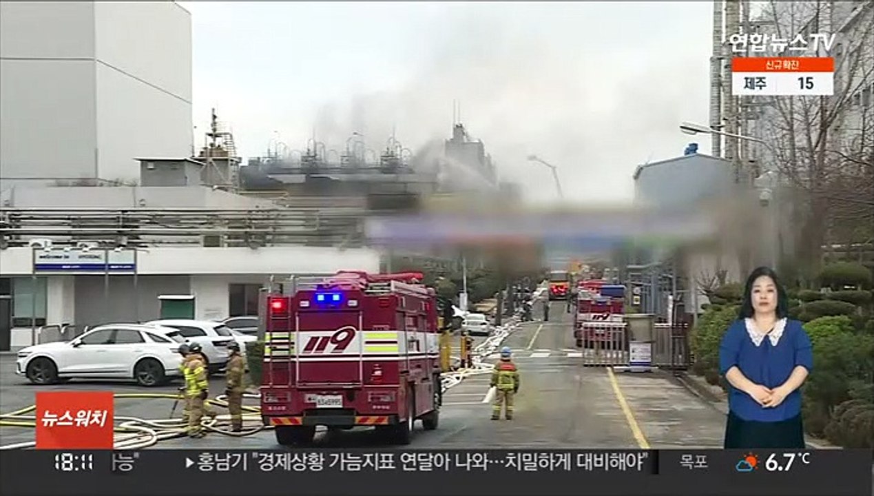 울산 섬유 소재 공장 화재…19시간 만에 초진