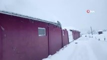 2 metreye ulaşan kar ahırları yıktı