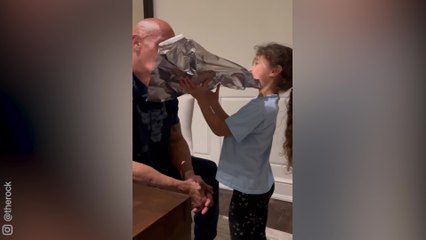 Watch The Rock getting pranked by his daughter