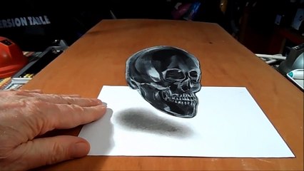 How to Draw a 3D Skull- Trick Art Crystal Skull Illusion