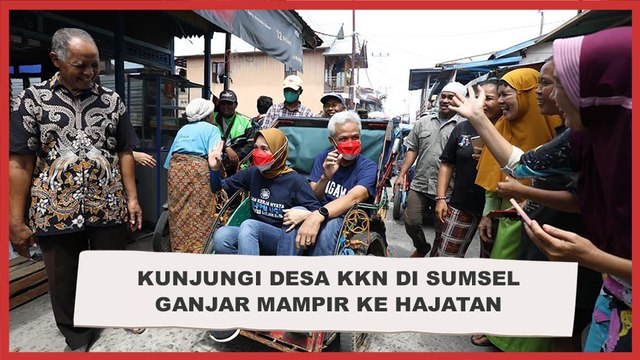 Kunjungi Desa KKN di Sumsel Ganjar Mampir ke Hajatan, Warganet Salfok: Bapak Kan Gubernur Jateng?