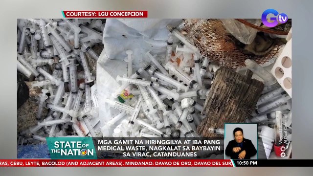 Mga gamit na hiringgilya at iba pang medical waste, nagkalat sa baybayin sa Virac, Catanduanes | SONA