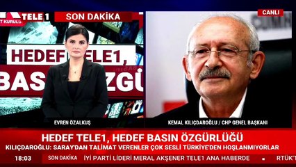 Kılıçdaroğlu TELE1 canlı yayınında RTÜK'e sert çıktı