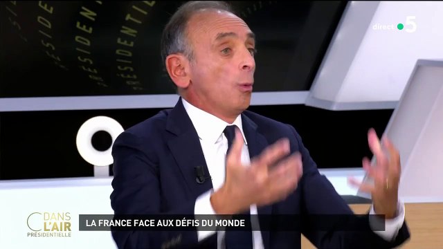 Extrait de l'émission diffusée en prime-time C dans l'air avec Eric Zemmour comme invité