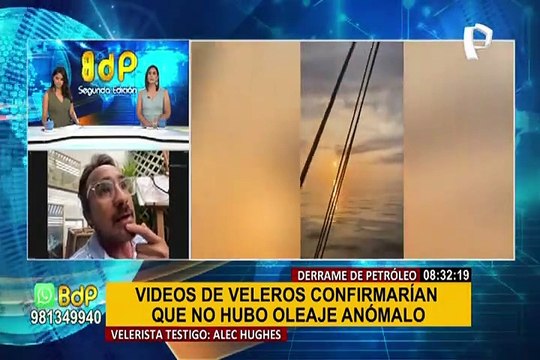 Velerista sobre el día del derrame de petróleo: El mar estaba con aceite y no había oleaje anómalo