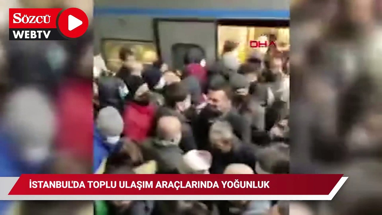 İstanbul'da toplu ulaşım araçlarında yoğunluk