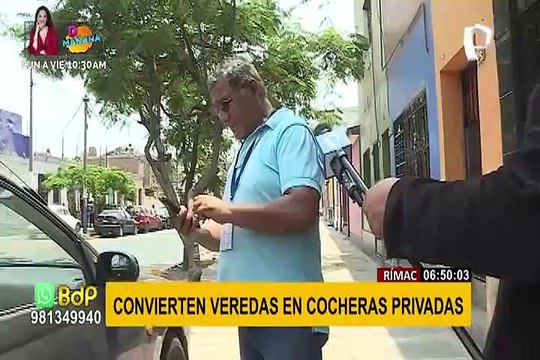 Rímac: pese a reclamo de vecinos convierten veredas en cocheras y estacionamientos privados
