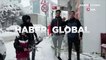 İstanbul'da yaşayan Afrikalı gençlerin kar sevinci kameralara yansıdı