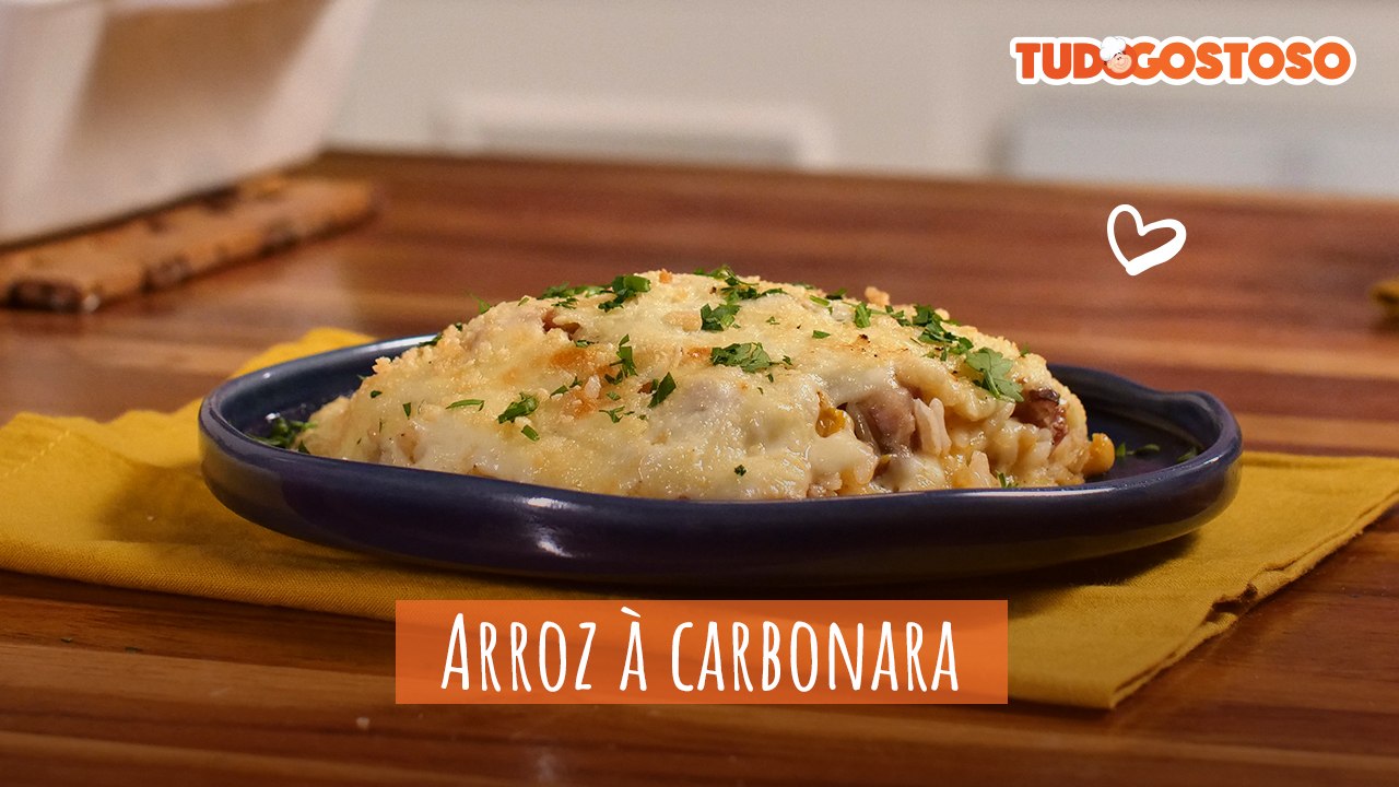 Arroz à carbonara