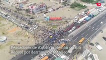 Cortes en la carretera de la Panamericana Norte en señal de protesta