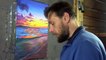 How to acrylic paint-_Sunset over the ocean - time lapse painting art lesson by Valery Rybakow