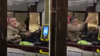 Karda yolda kalan otobüs şoförü, İBB'ye isyan etti: Bir rampayı ayakta tutamıyorlar