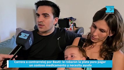 Carrera a contrarreloj por Bauti: le robaron la plata para pagar un costoso medicamento y necesita ayuda