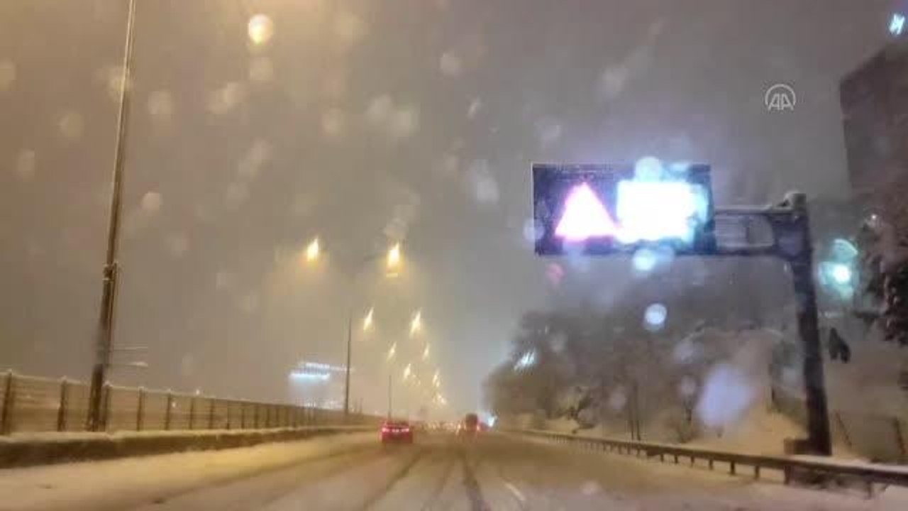 Kar etkili oluyor - Anadolu Yakası D-100-Harami...