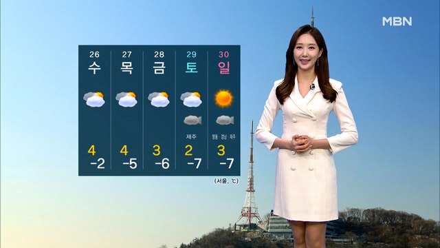 [굿모닝MBN 날씨]전국 흐리고 곳곳 비·눈…당분간 평년보다 포근