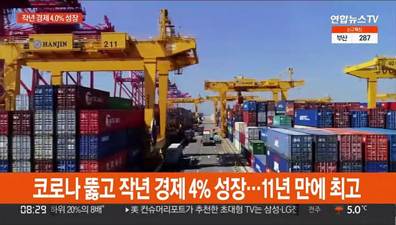 코로나 뚫고 작년 경제 4% 성장…11년 만에 최고