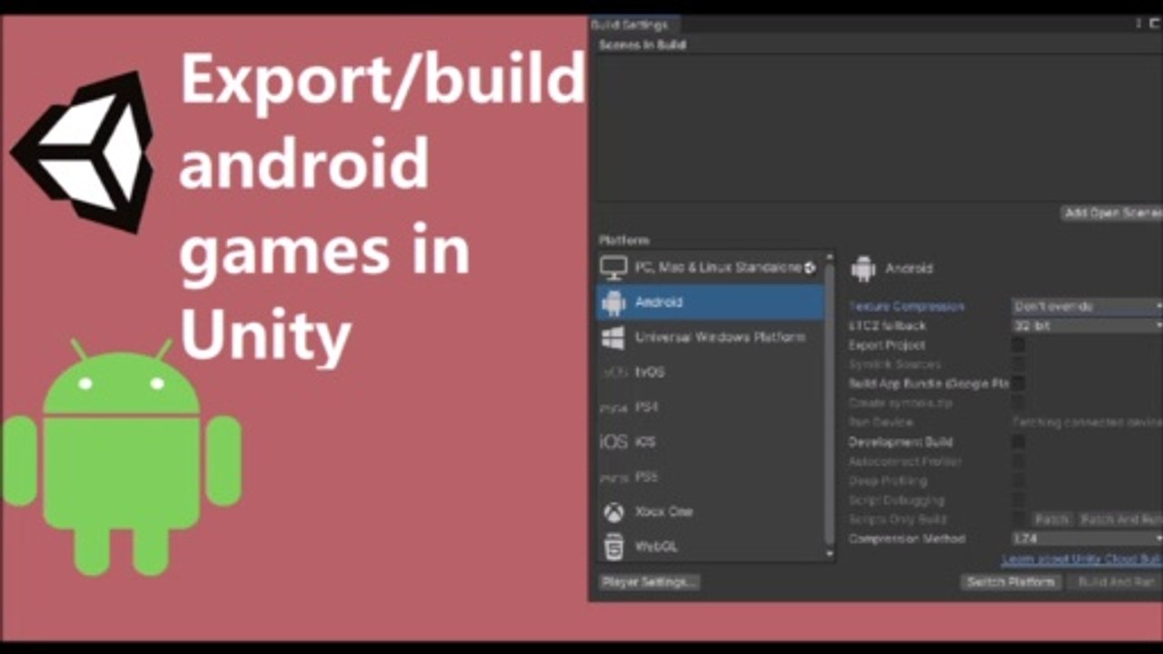 How to export a mobile(Android) game in Unity