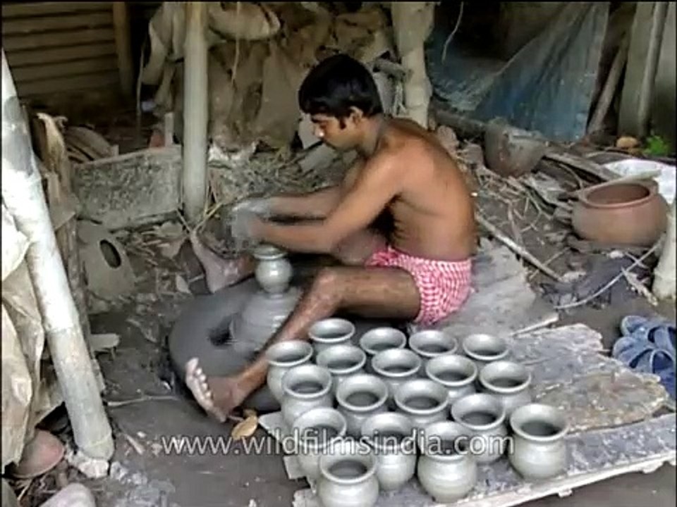 Pottery making is little messy