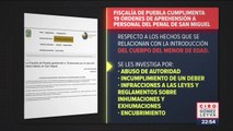 Detienen a 19 personas del penal de Puebla por el hallazgo del cuerpo de un bebé