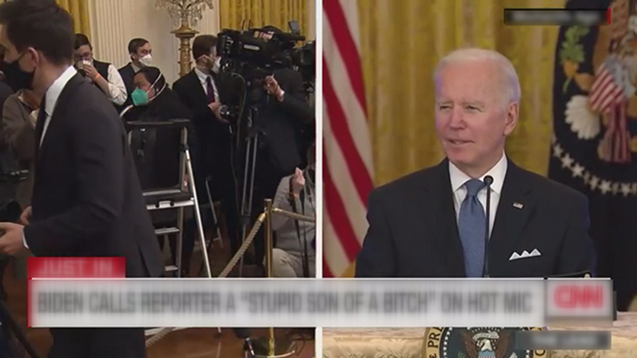 Biden mikrofonun açık olduğunu fark etmedi gazeteciye küfretti