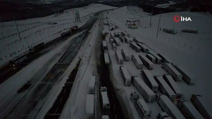 Kuzey Marmara Otoyolu kabusu kuşbakışı görüntülendi