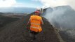 Así es el camino hasta uno de los cráteres del volcán de La Palma