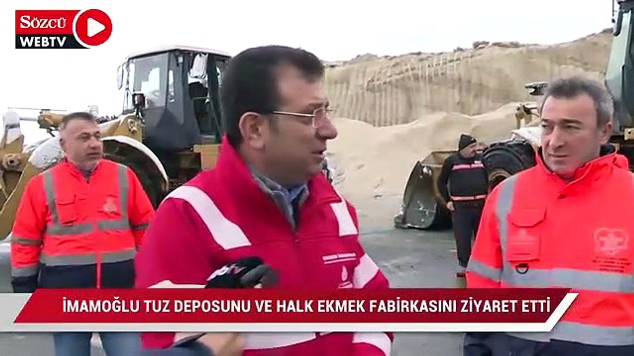 İmamoğlu, Cebeci'deki tuz deposunu ve Halk ekmek fabrikasını ziyaret etti