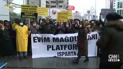 "Evim" mağdurları eylem yaptı