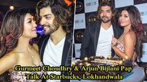 Gurmeet Choudhry & Arjun Bijlani Pap Talk At Starbucks, Lokhandwala