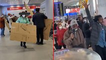 Kar nedeniyle İstanbul Havalimanı'nda mahsur kalan yolculardan 