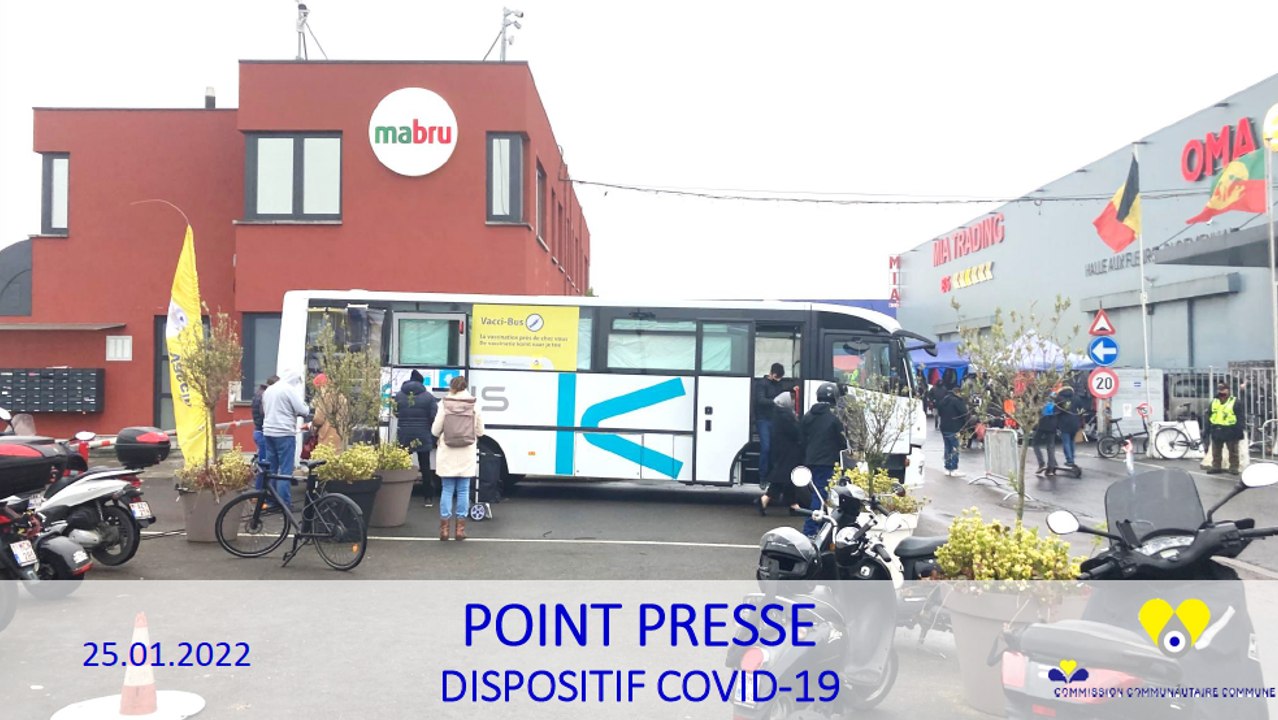 Situation épidémiologique et vaccinale à Bruxelles point press dispositif COVID-19  du 25 01 2022