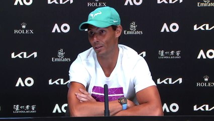 Open d'Australie 2022 - Rafael Nadal in semi : "The truth is that two months ago we had no idea if we could get back on the circuit so for me it's just a gift of life that I'm playing tennis again and that I 'takes advantage"