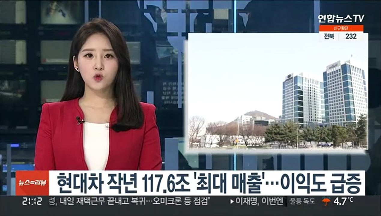 현대차 작년 117.6조 '최대 매출'…영업익 급증