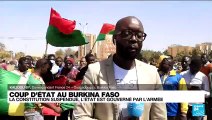 Au lendemain du coup d'Etat au Burkina Faso, une manifestation de soutien aux putschistes à Ouagadougou