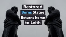 Iconic Leith Robert Burns Statue returns to Bernard Street