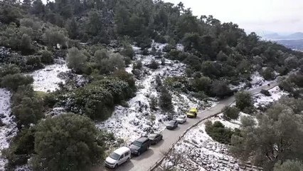 Marmaris ve Bodrum'da kar sevinci