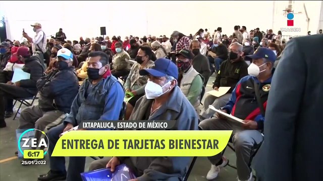 Entregan tarjetas del Bienestar en Ixtapaluca, Estado de México