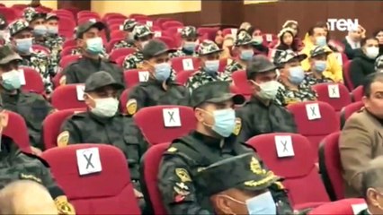 الطفل السيناوي الذي أبهر الحضور بـ قصيدة عن الشهداء خلال احتفالية عيد الشرطة الـ 70 بالمحافظة