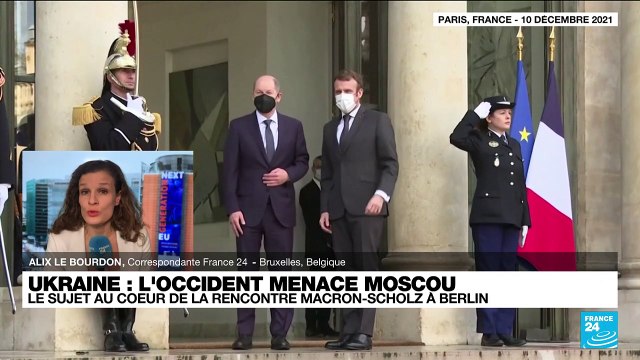 L'Occident menace Moscou, l'Ukraine au menu des discussions entre Olaf Scholz et Emmanuel Macron
