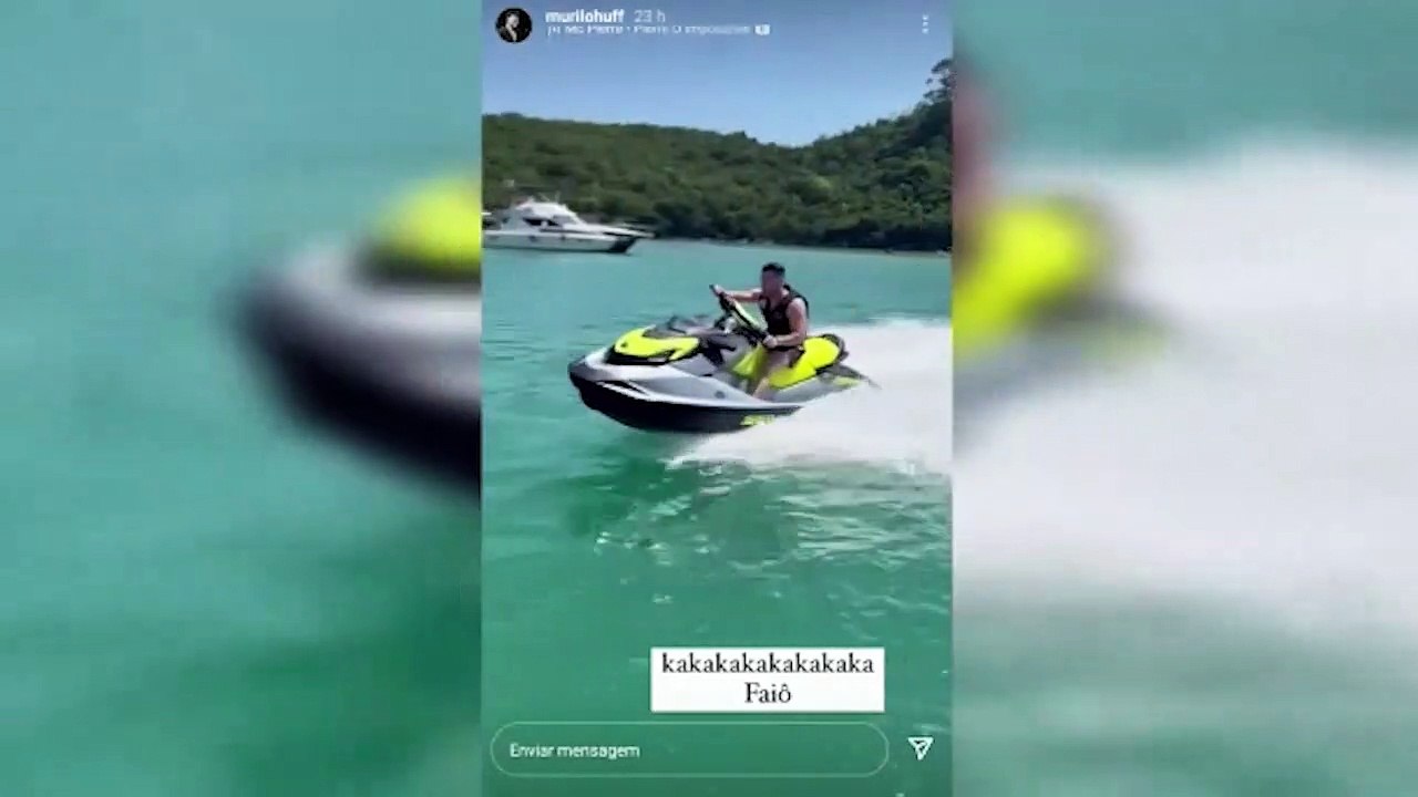 Ex de Marília Mendonça caí de jet-ski durante passeio pelo litoral de SC; veja vídeo