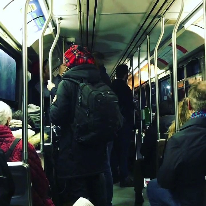Streetcar Riders Sing Happy Birthday