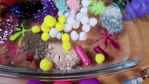 Mixing Makeup, Mini Glitter and Pom Poms Into Clear Slime ! RELAXING SLIME WITH BALLOONS ! #5