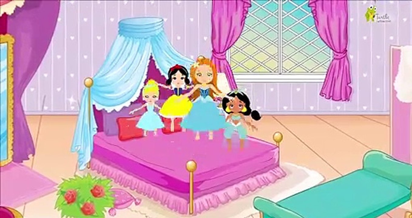 Five Little Princesses jumping on the bed | Nursery Rhymes for Kids
